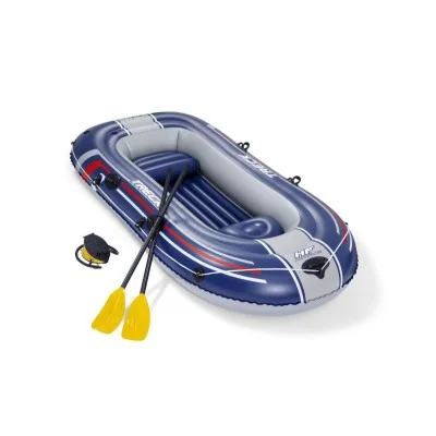 Bestway 3.07m x 1.26m treck x3 set (contents:1 boat,1 pair of oars,1 foot pump,repair patch)